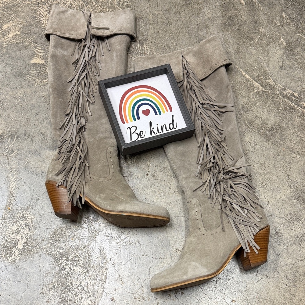 * Sam Edelman Louella taupe suede knee-high boots